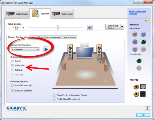 gigabyte realtek hd audio manager update